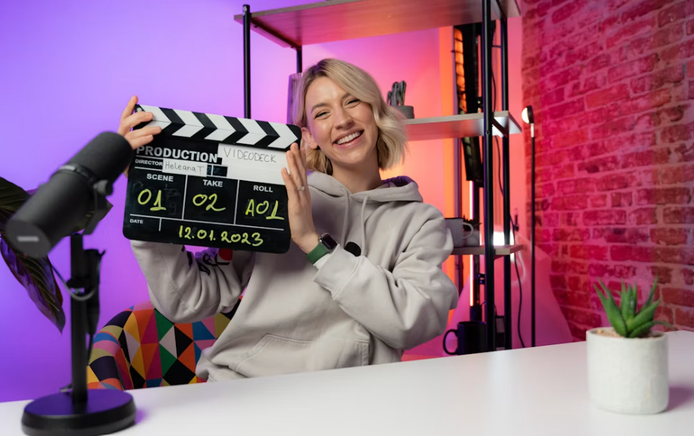 UGC creator filming product content on Vyasu