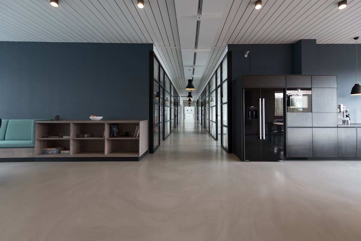 Modern collaborative workspace where international specialists meet